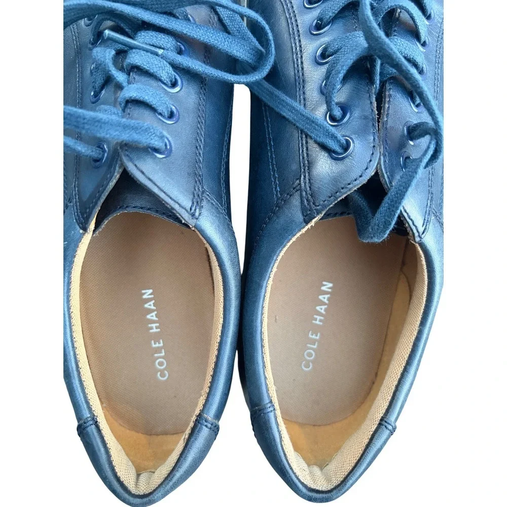 Cole Haan Grand Crosscourt II‎ Leather Navy Blue Casual Sneakers